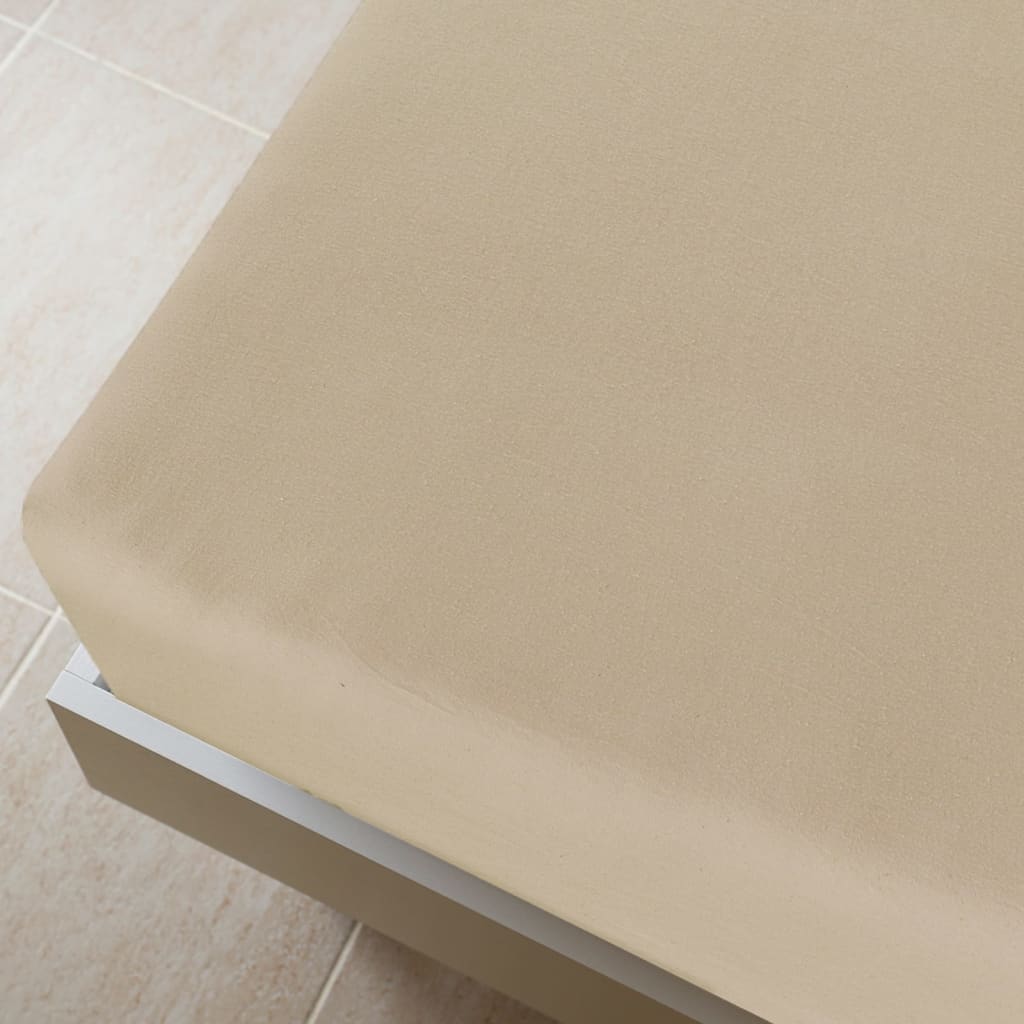Jerseylaken gråbrun 100x200 cm bomull