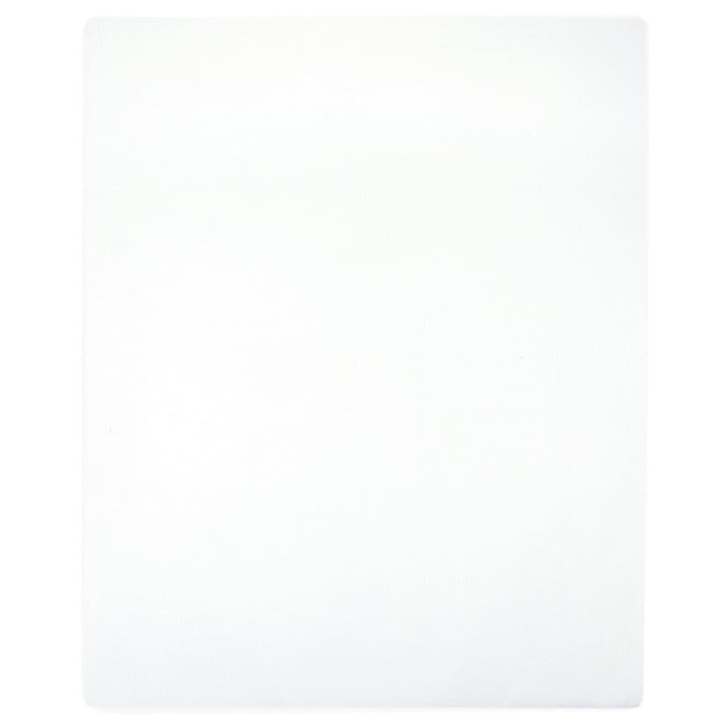 Jerseylaken 2 stk hvit 100x200 cm bomull