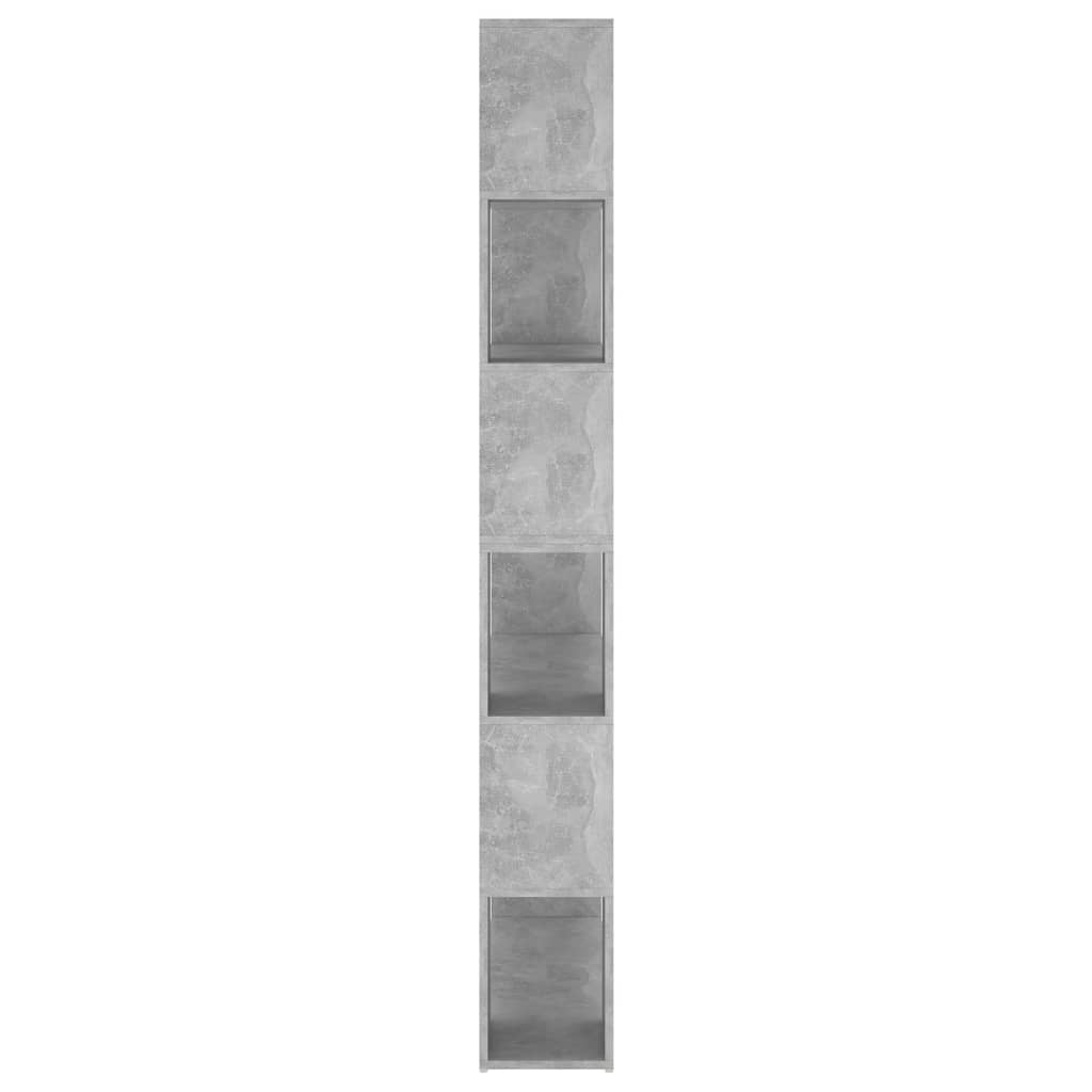 Bokhylle/romdeler betonggrå 100x24x188 cm