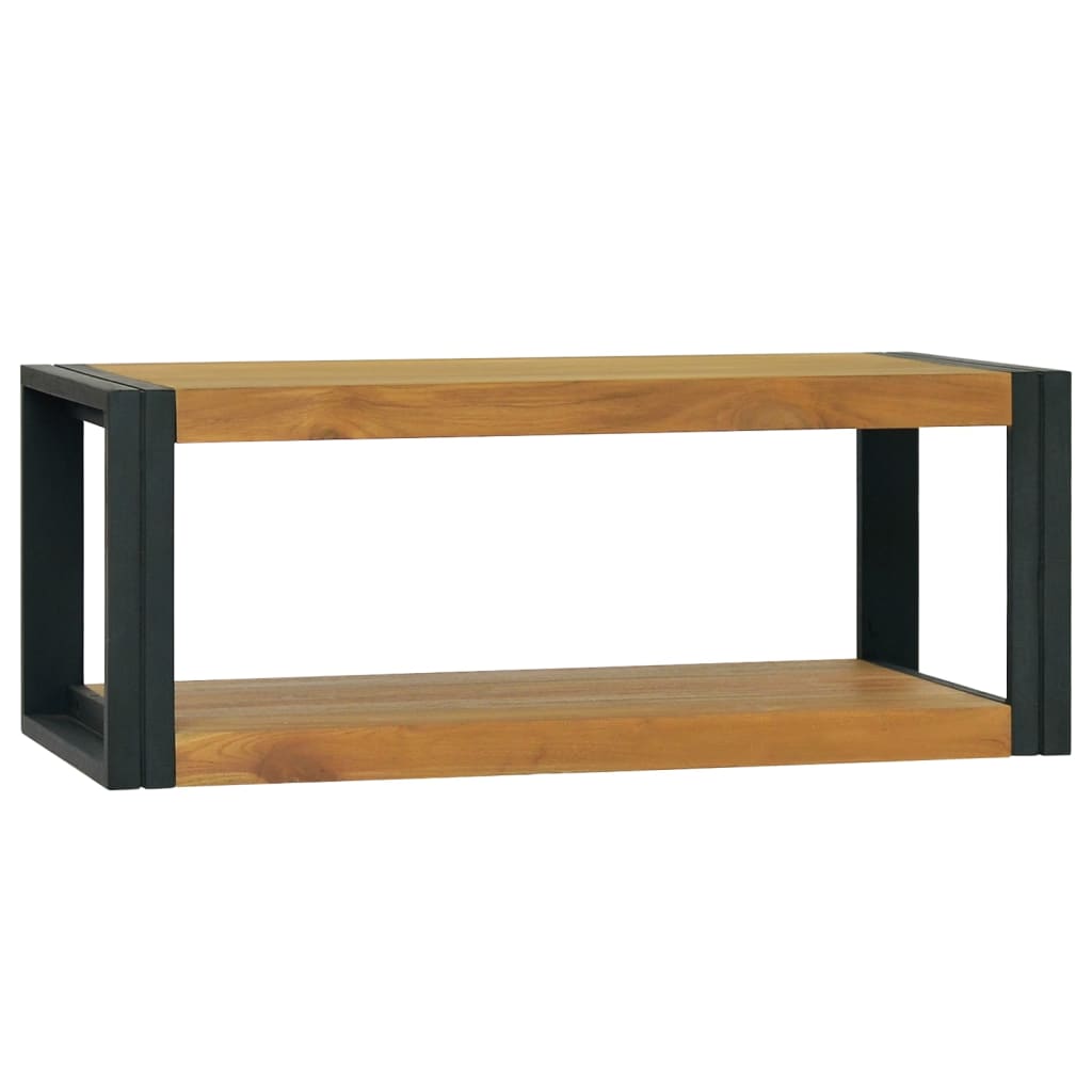 Veggmontert baderomsskap 90x45x35 cm heltre teak