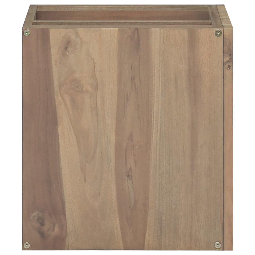 Veggmontert baderomsskap 46x25,5x40 cm heltre teak