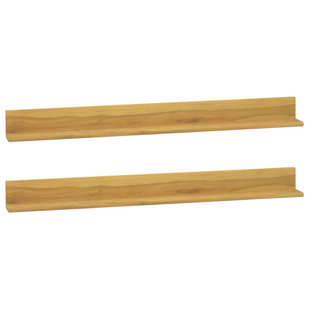 Vegghyller 2 stk 110x10x10 cm heltre teak
