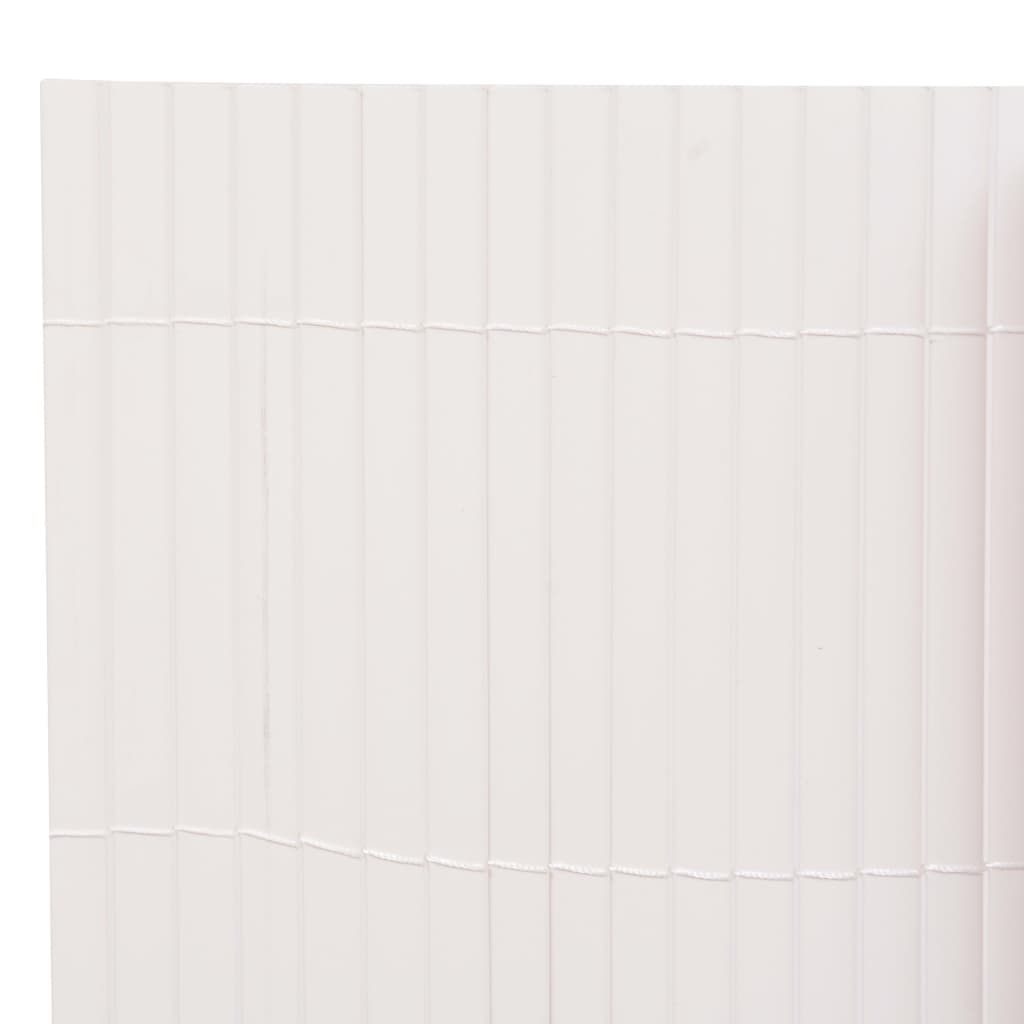 Dobbelsidet hagegjerde 90x400 cm hvit