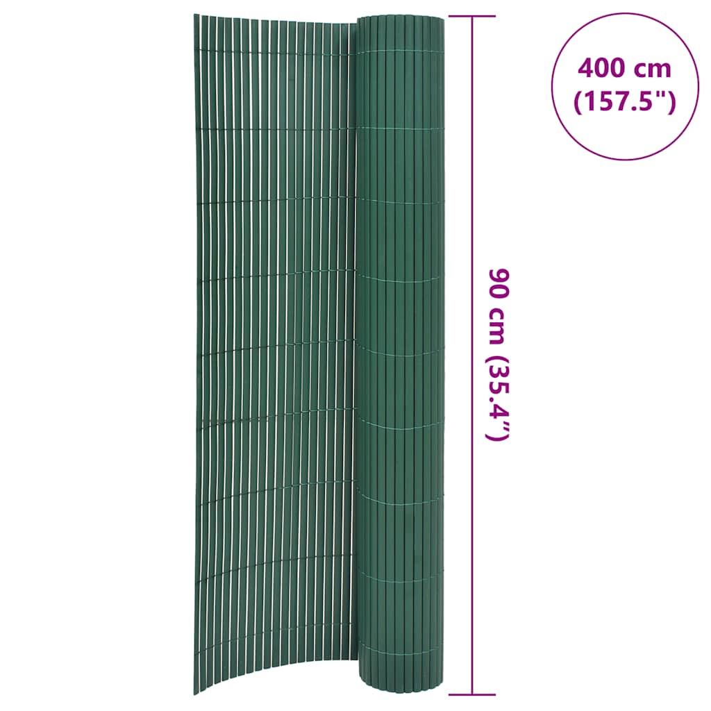 Dobbelsidet hagegjerde 90x400 cm grønn