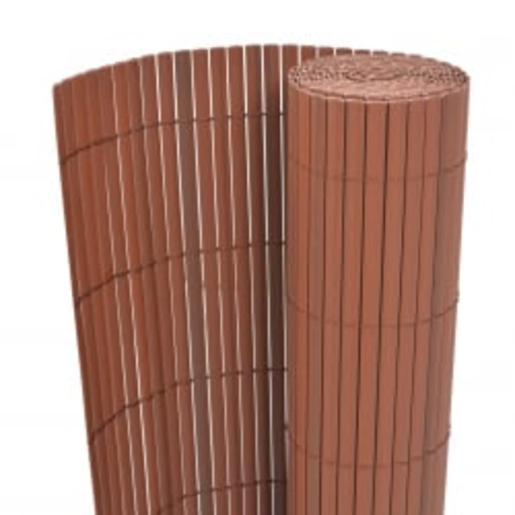 Dobbelsidet hagegjerde 110x300 cm brun