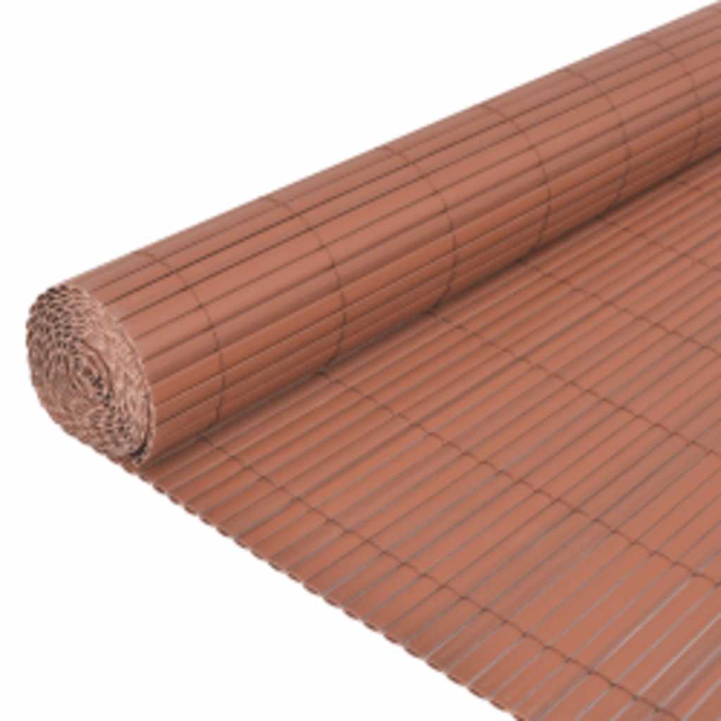 Dobbelsidet hagegjerde 110x400 cm brun