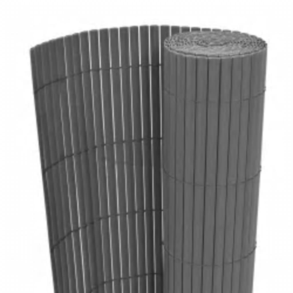 Dobbelsidet hagegjerde 110x400 cm grå