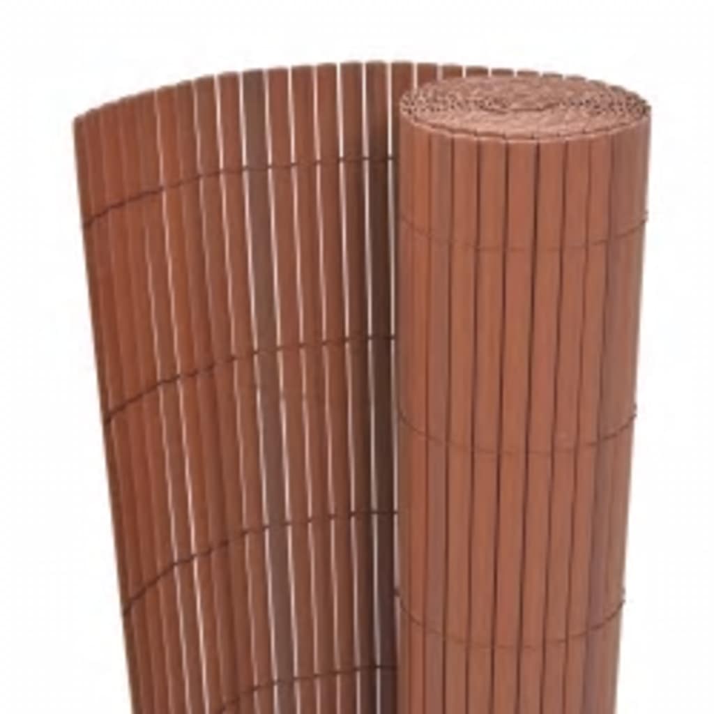 Dobbelsidet hagegjerde 110x500 cm brun
