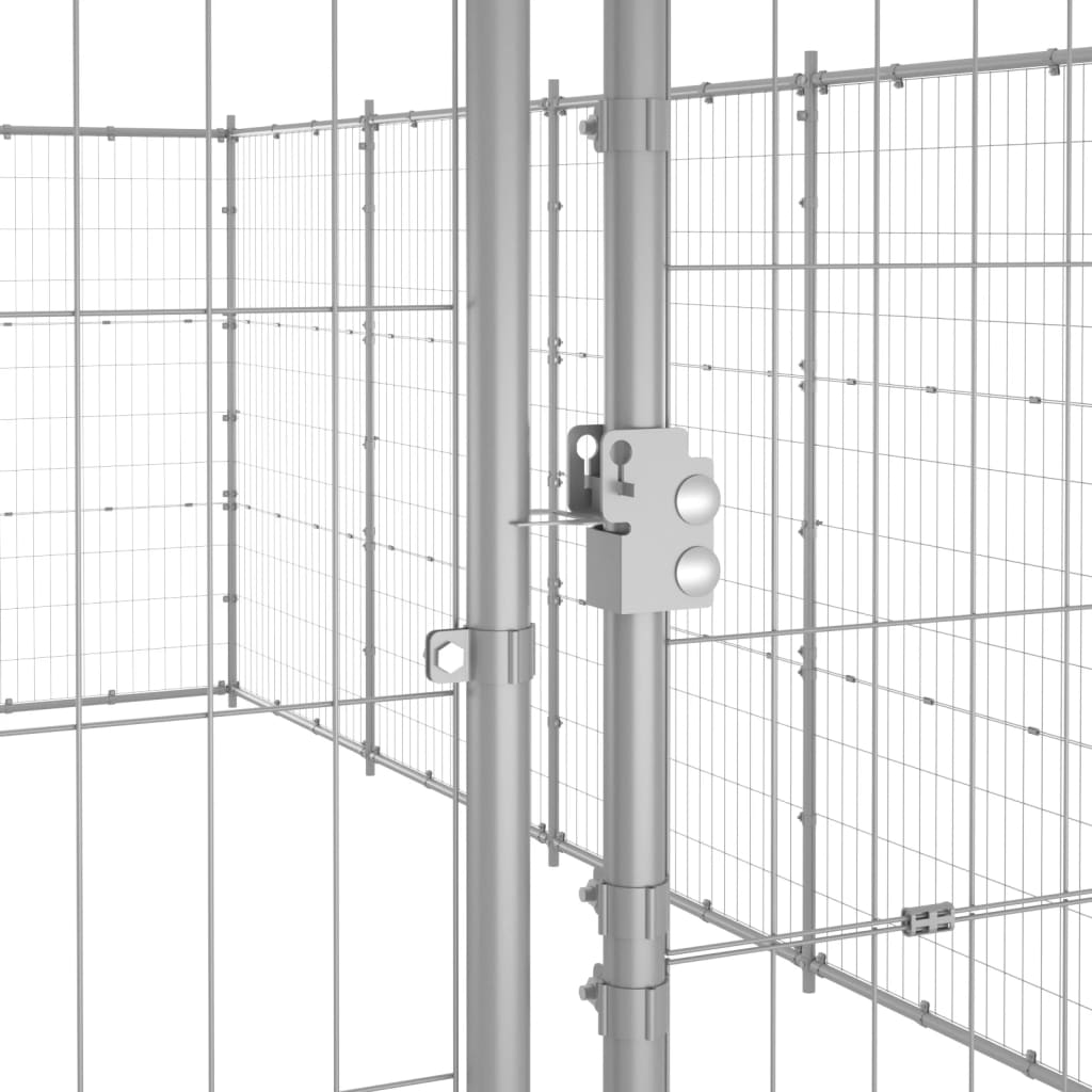 Utendørs hundegård 21,78 m² galvanisert stål