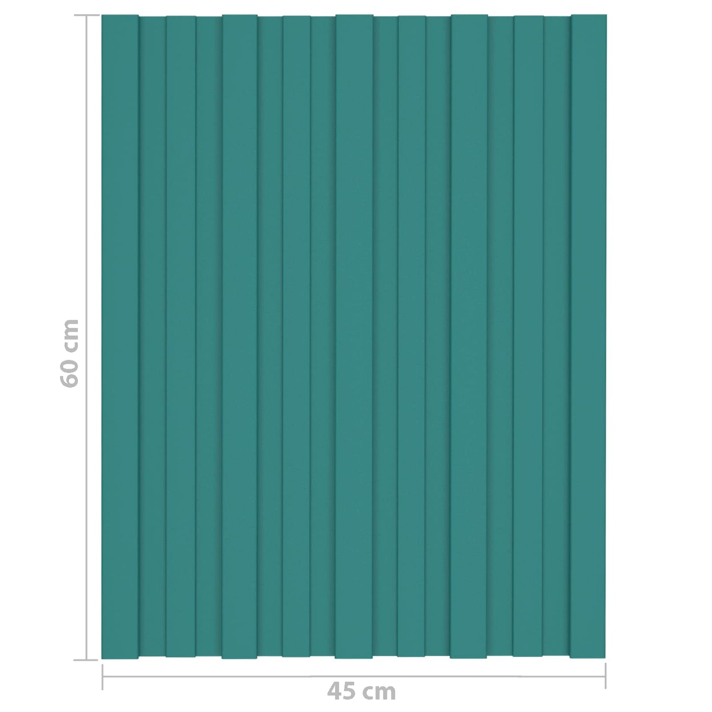 Takpanel 12 pcs Grønn 60 x 45 cm Galvanisert stål