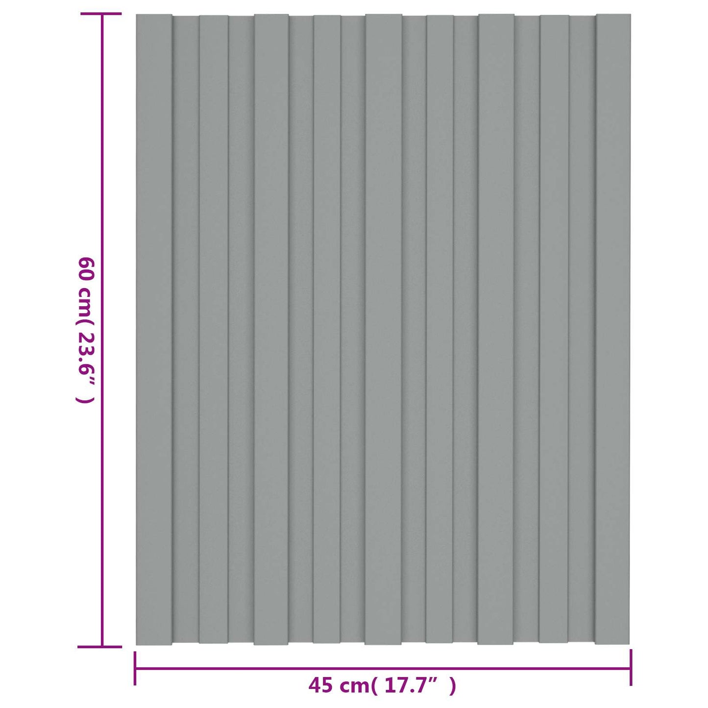 Takpanel 36 pcs Grå 60 x 45 cm Galvanisert stål