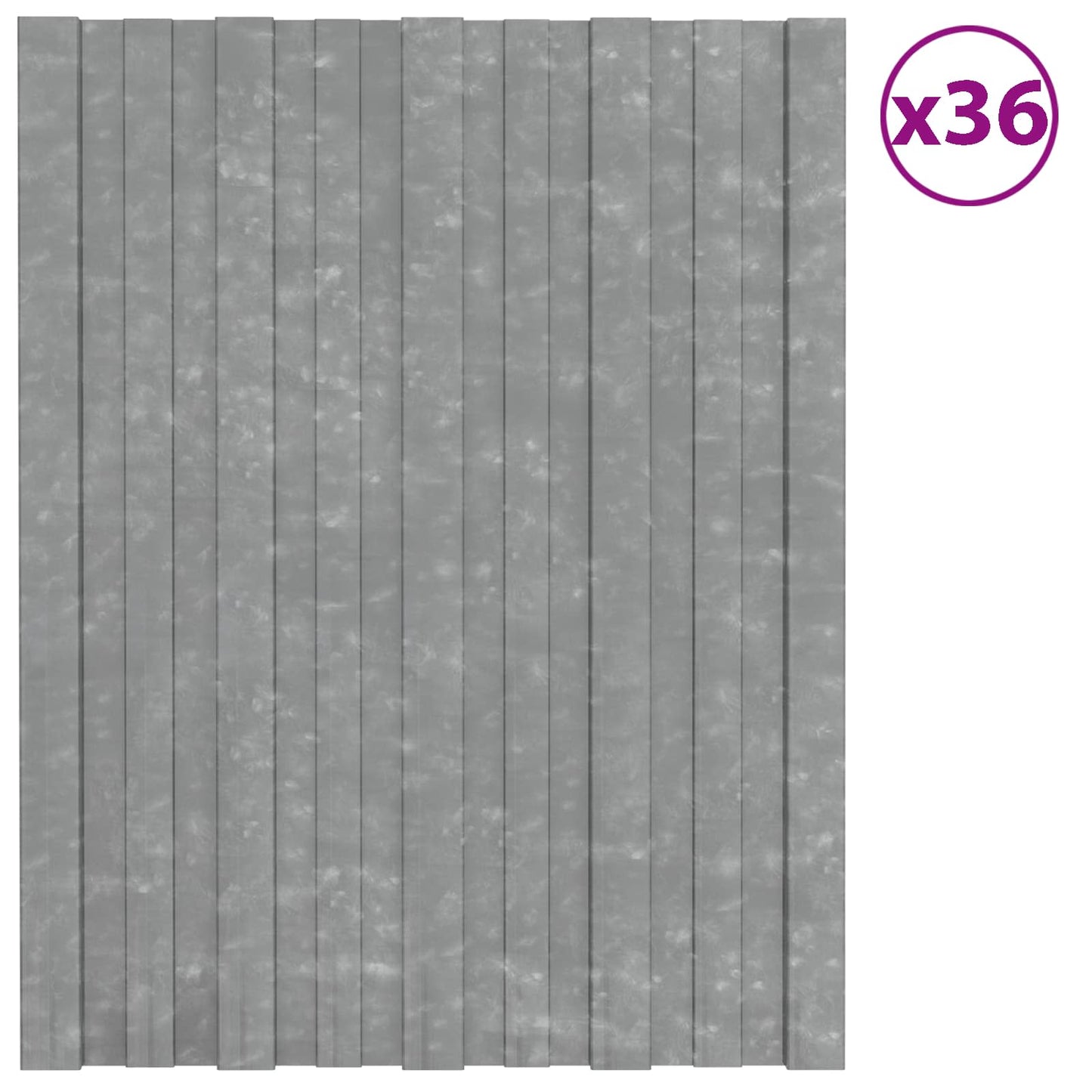 Takpanel 36 pcs Sølv 60 x 45 cm Galvanisert stål
