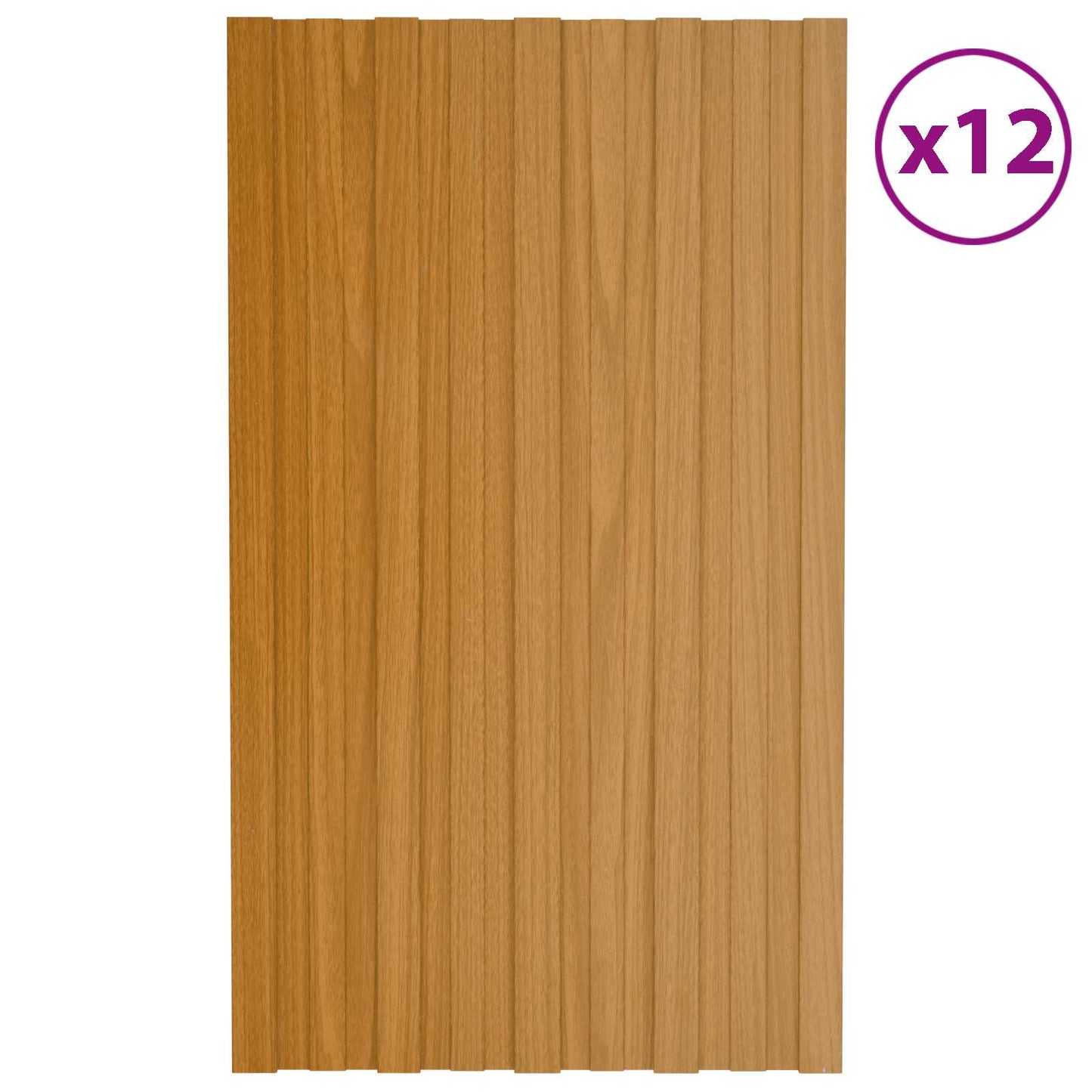 Takpanel 12 pcs Naturlig 80 x 45 cm Galvanisert stål
