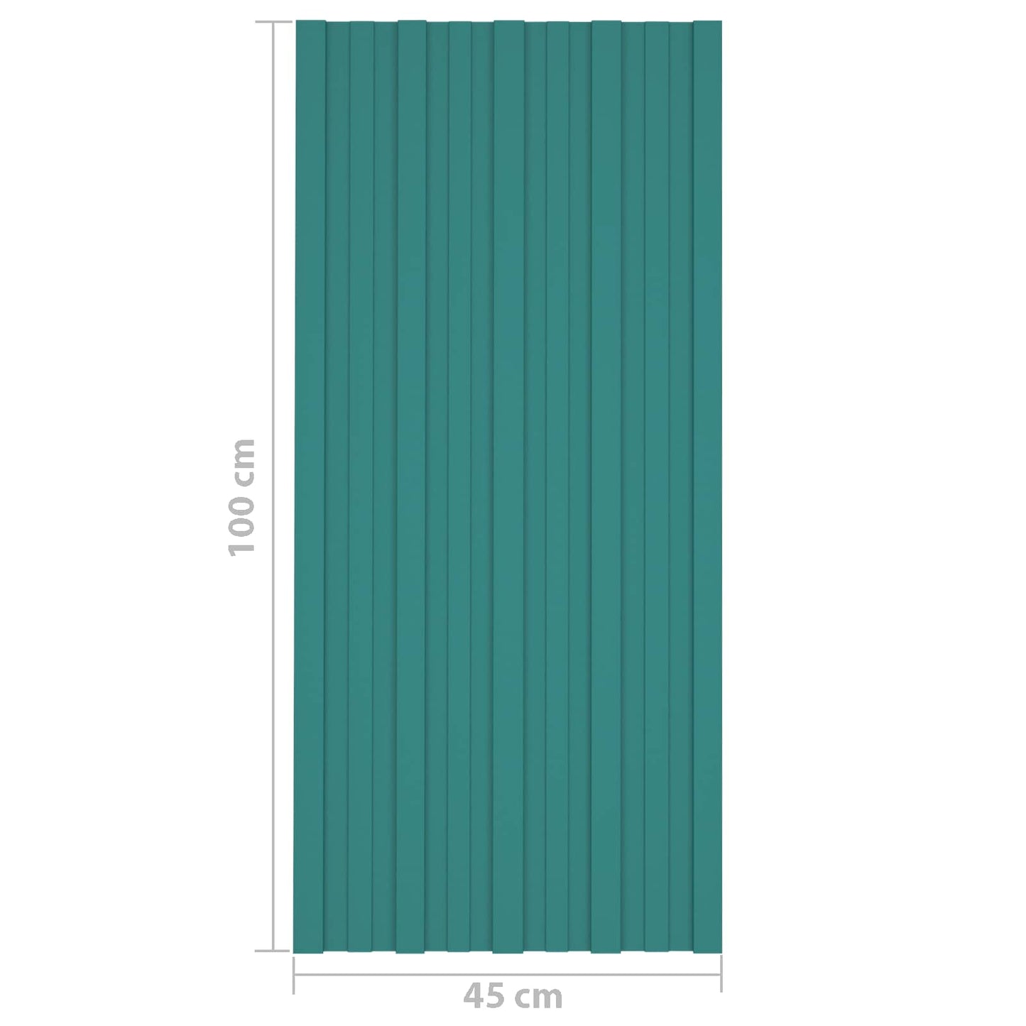 Takpanel 36 pcs Grønn 100 x 45 cm Galvanisert stål