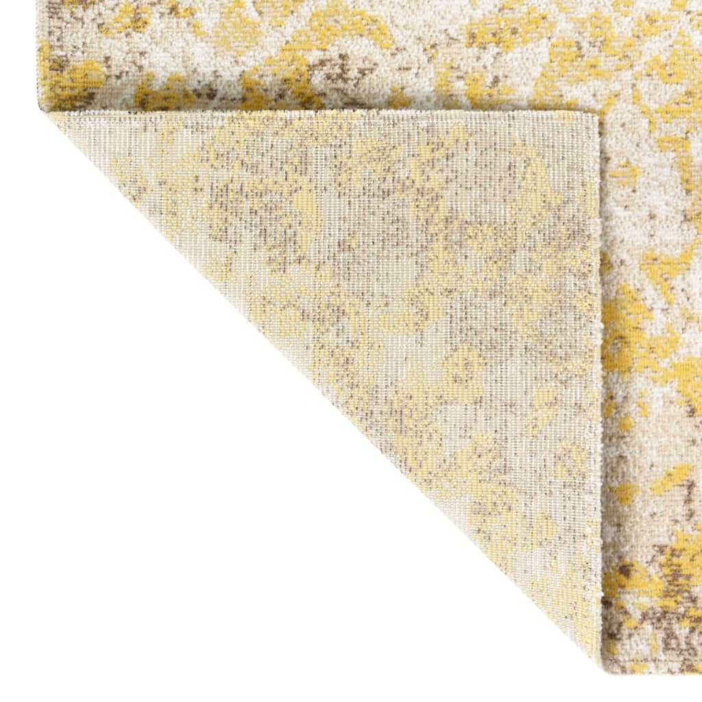 Uteteppe flatvevd 80x150 cm gul