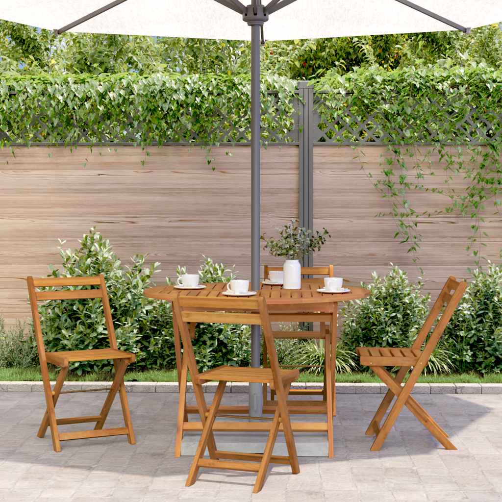 Sammenleggbart hagebord 110 cm heltre akasie