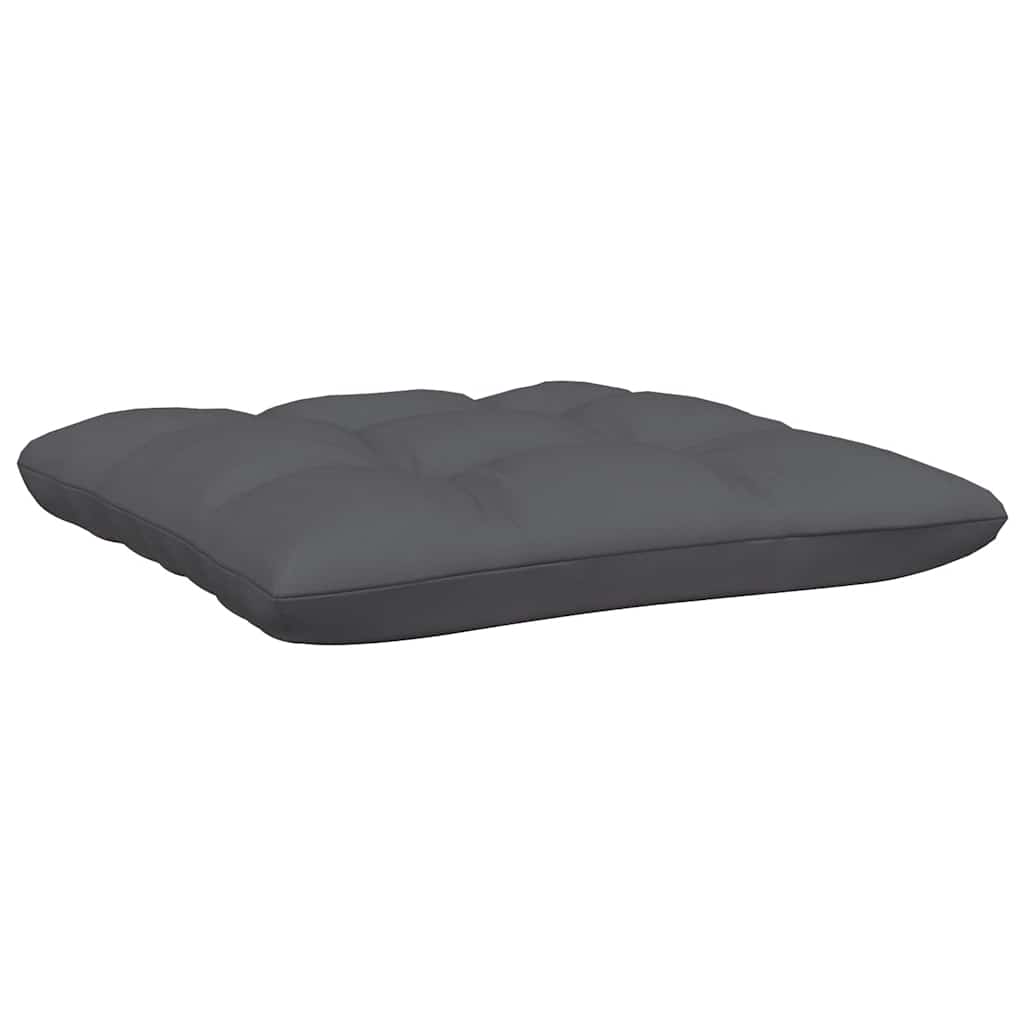 Hagesofa med puter 2-seters svart heltre furu