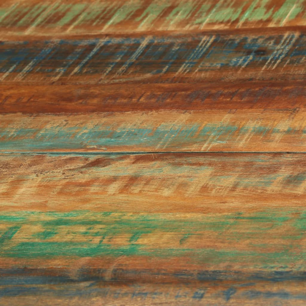 Spisebord Ø110x78 cm gjenvunnet heltre og stål