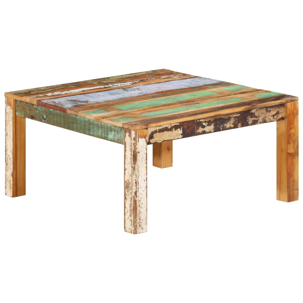 Salongbord 80x80x40 cm gjenvunnet heltre