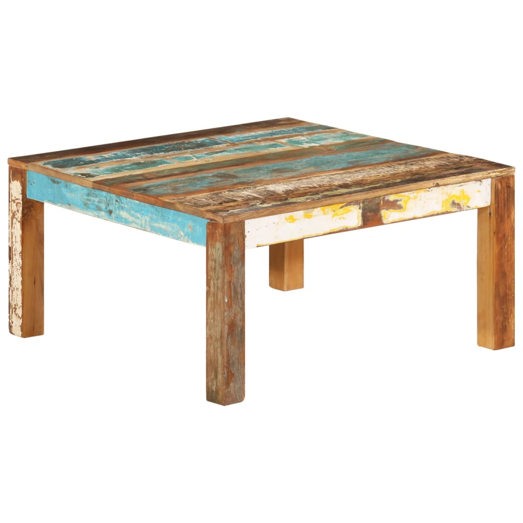 Salongbord 80x80x40 cm gjenvunnet heltre