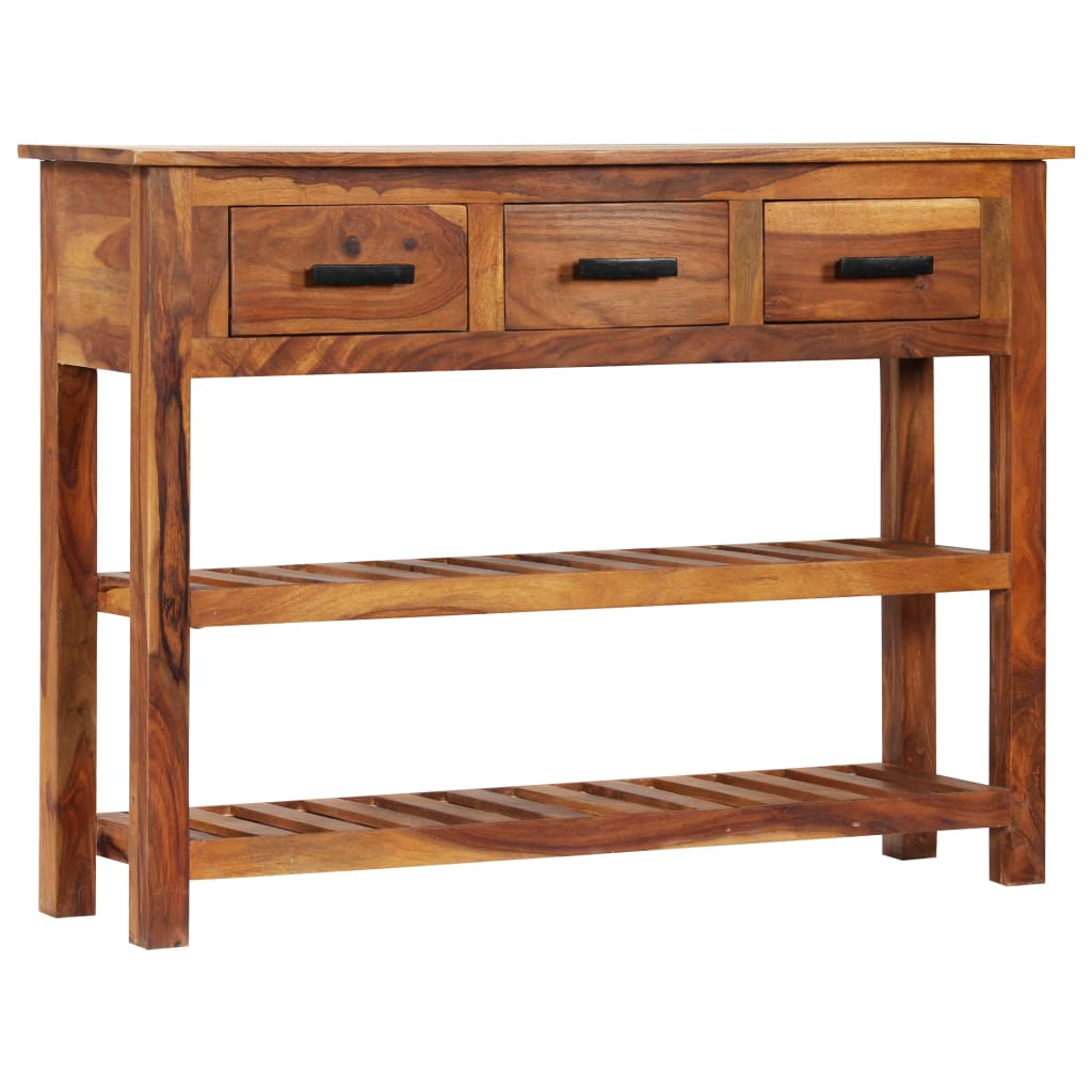 Skjenk med 3 skuffer 110x30x80 cm heltre akasie