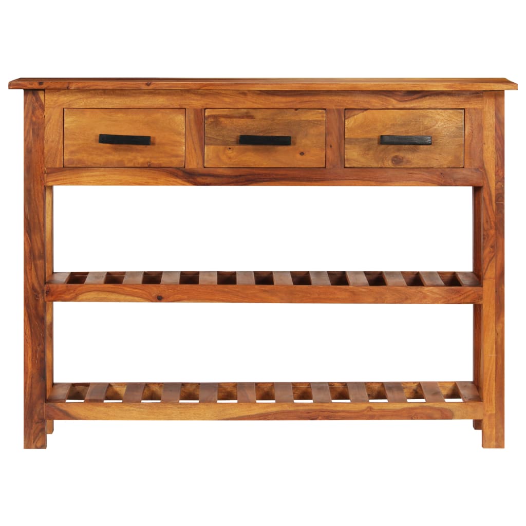 Skjenk med 3 skuffer 110x30x80 cm heltre akasie