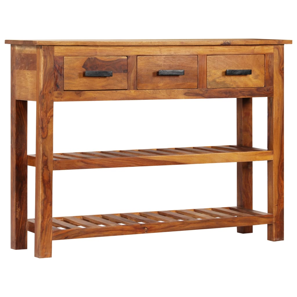 Skjenk med 3 skuffer 110x30x80 cm heltre akasie