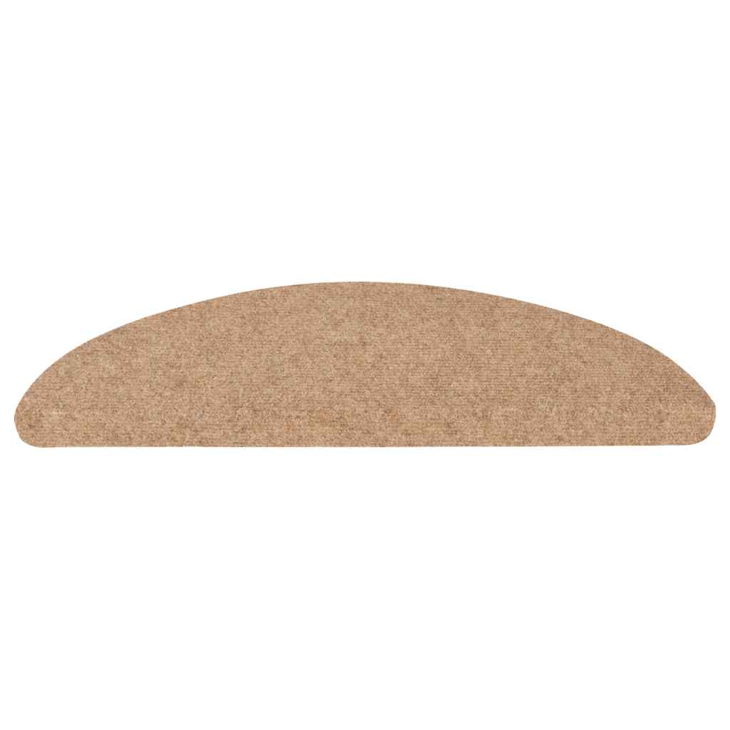 Selvklebende trappematter 15 stk 56x17x3 cm beige