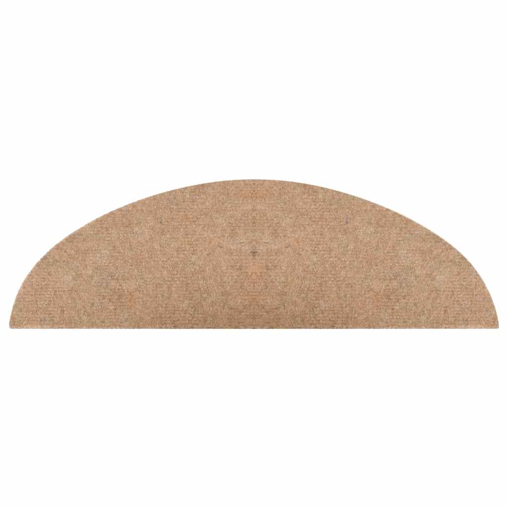 Selvklebende trappematter 15 stk 56x17x3 cm beige