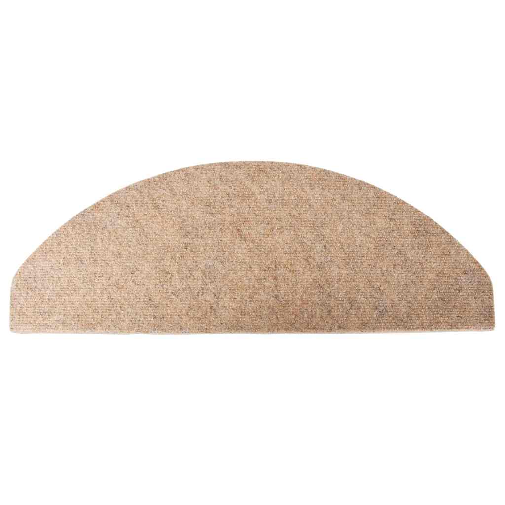 Selvklebende trappematter 15 stk 65x22,5x3,5 cm beige