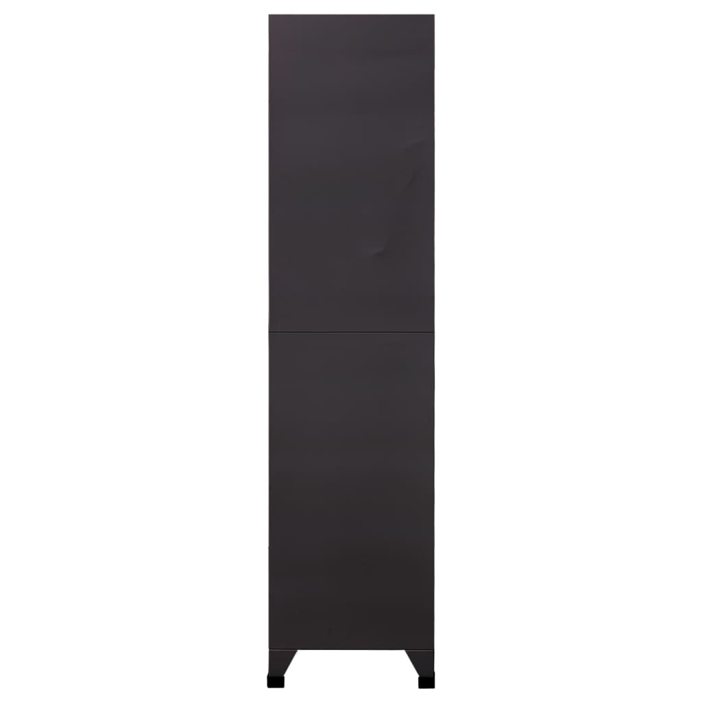 Oppbevaringsskap antrasitt og hvit 90x45x180 cm stål