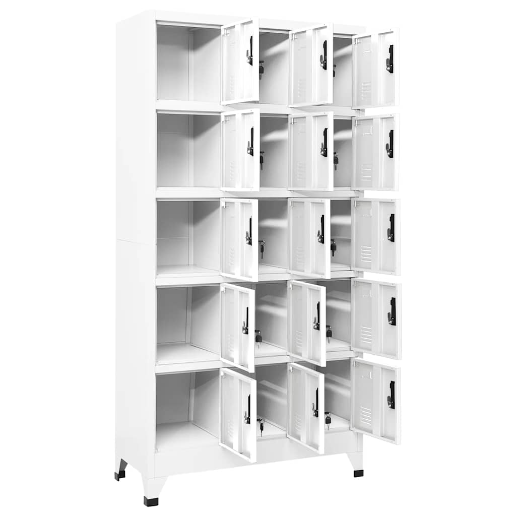 Oppbevaringsskap hvit 90x40x180 cm stål