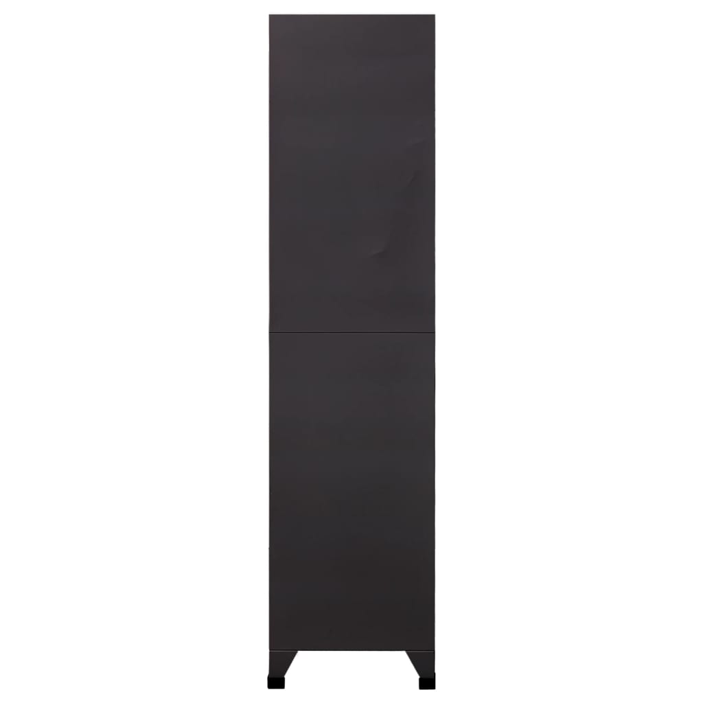 Oppbevaringsskap antrasitt og hvit 90x40x180 cm stål