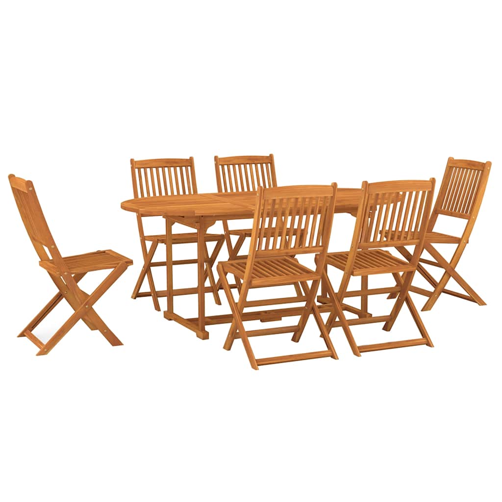 Hagespisegruppe 7 deler 180x90x75 cm heltre akasie