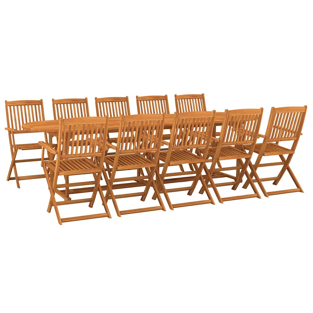 Hagespisegruppe 11 deler 280x90x75 cm heltre akasie