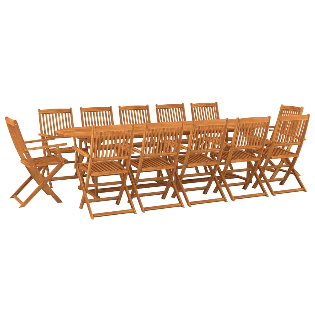 Hagespisegruppe 13 deler 280x90x75 cm heltre akasie