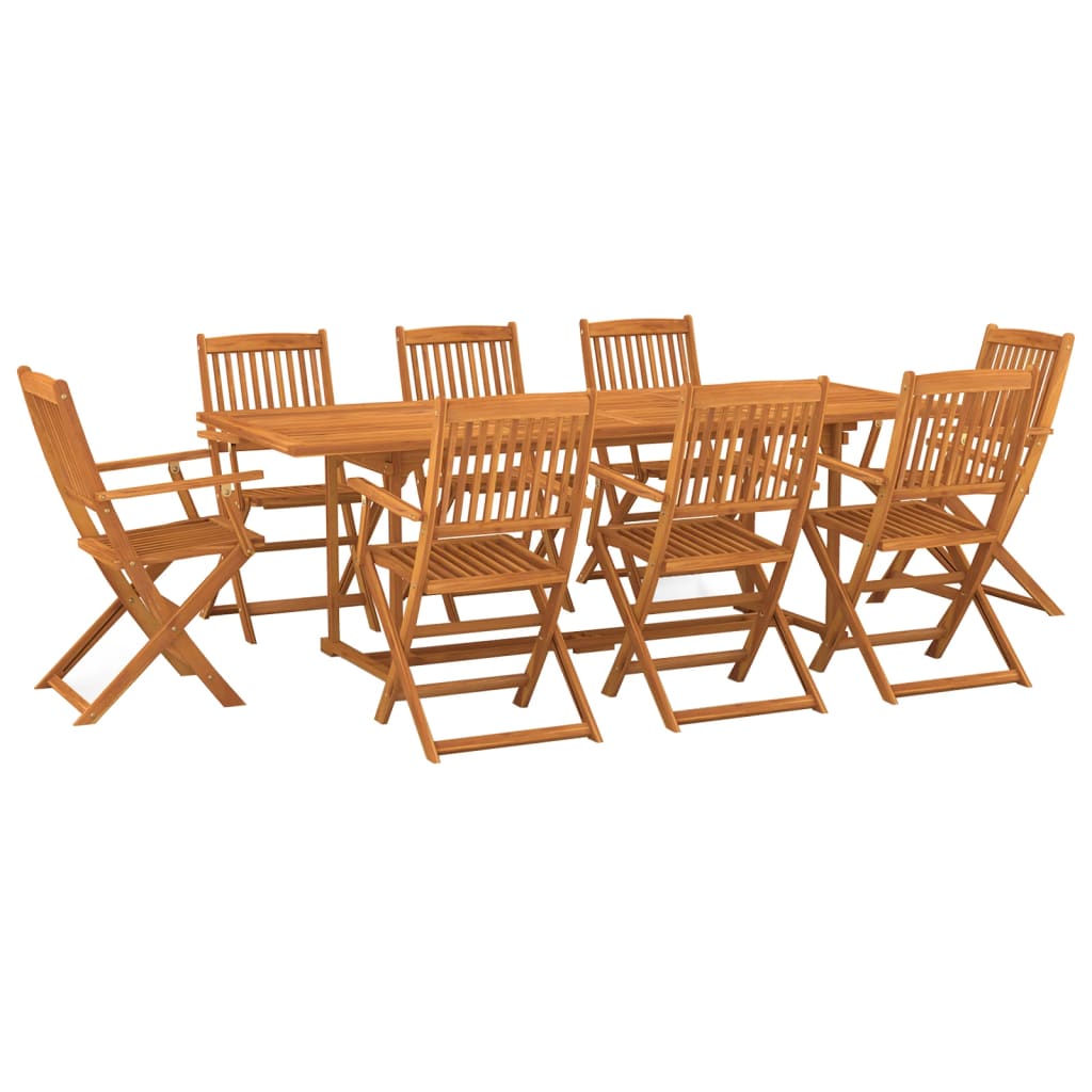 Hagespisegruppe 9 deler 220x90x75 cm heltre akasie
