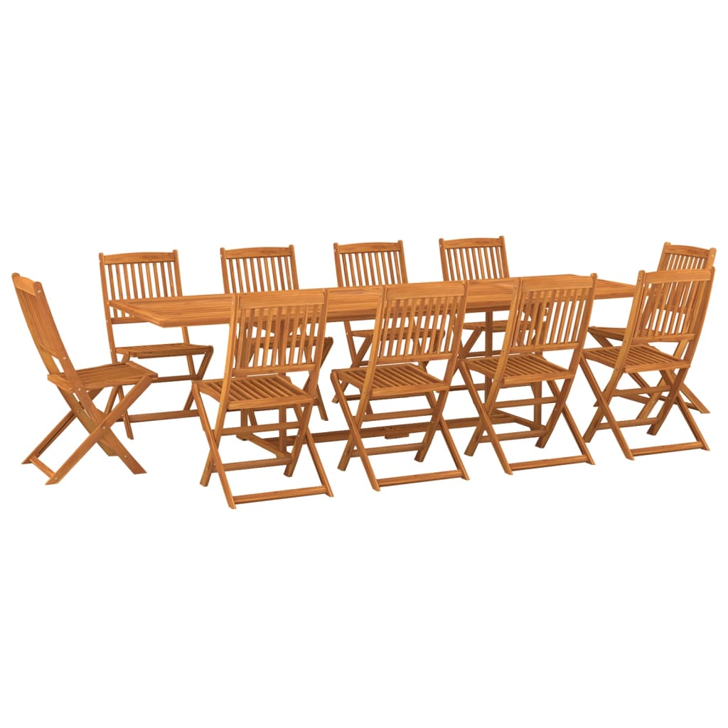 Hagespisegruppe 11 deler 280x90x75 cm heltre akasie