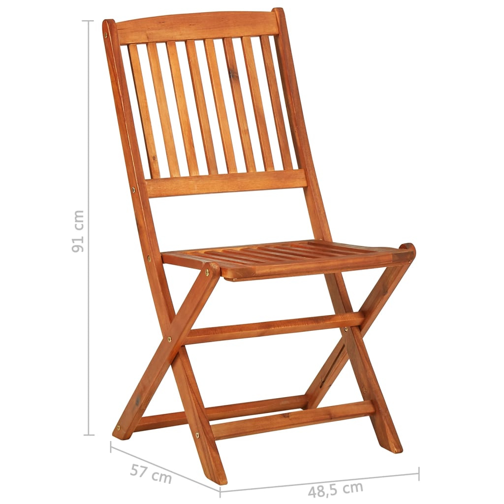 Hagespisegruppe 13 deler 280x90x75 cm heltre akasie