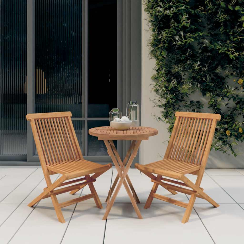Hagespisestuesett 3 deler heltre teak