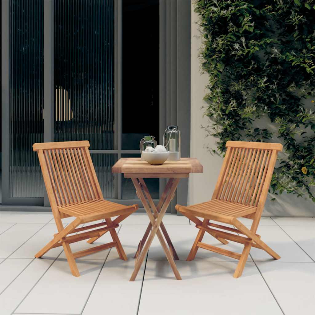 Hagespisestuesett 3 deler heltre teak