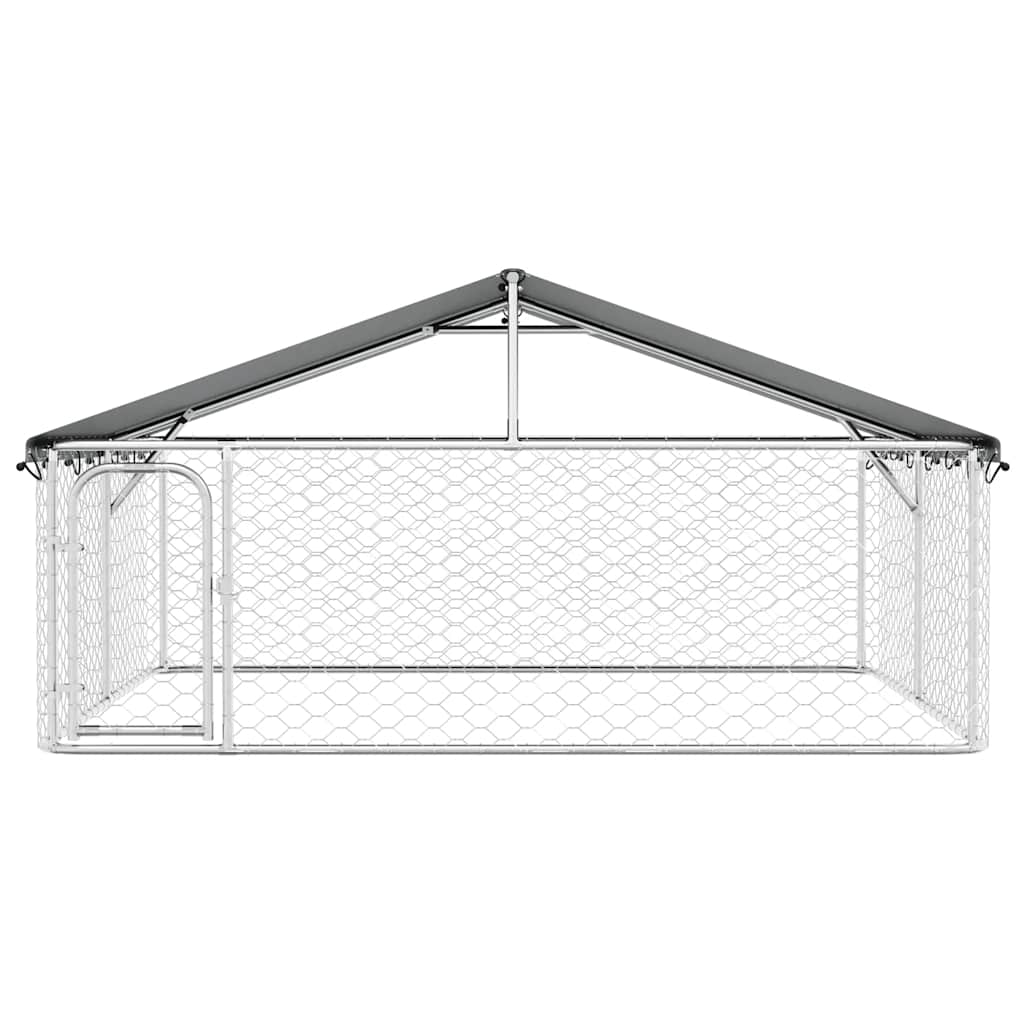 Utendørs hundegård med tak 300x300x150 cm