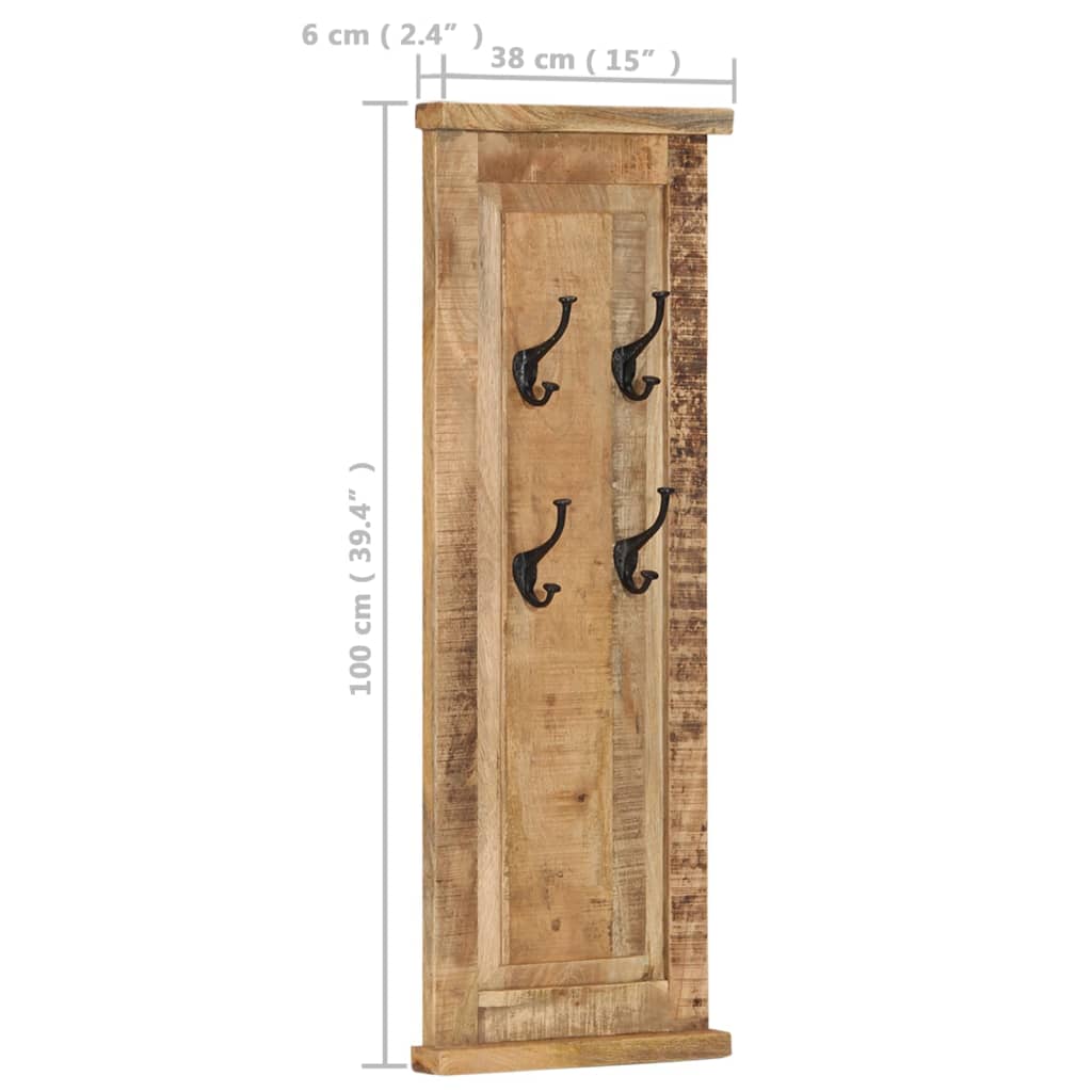 Kleshengere 2 stk heltre mango 38x100 cm