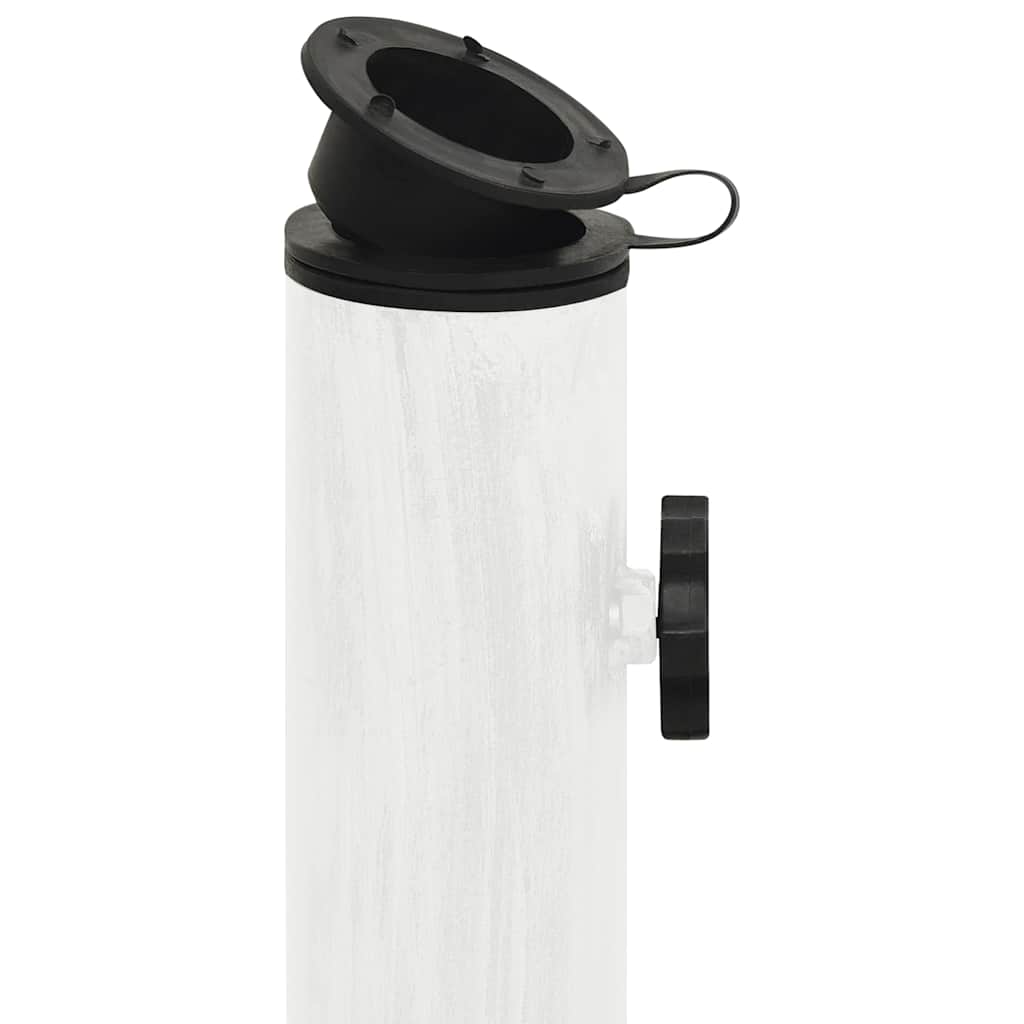 Parasollbase hvit 44x44x31 cm støpejern vidaXL