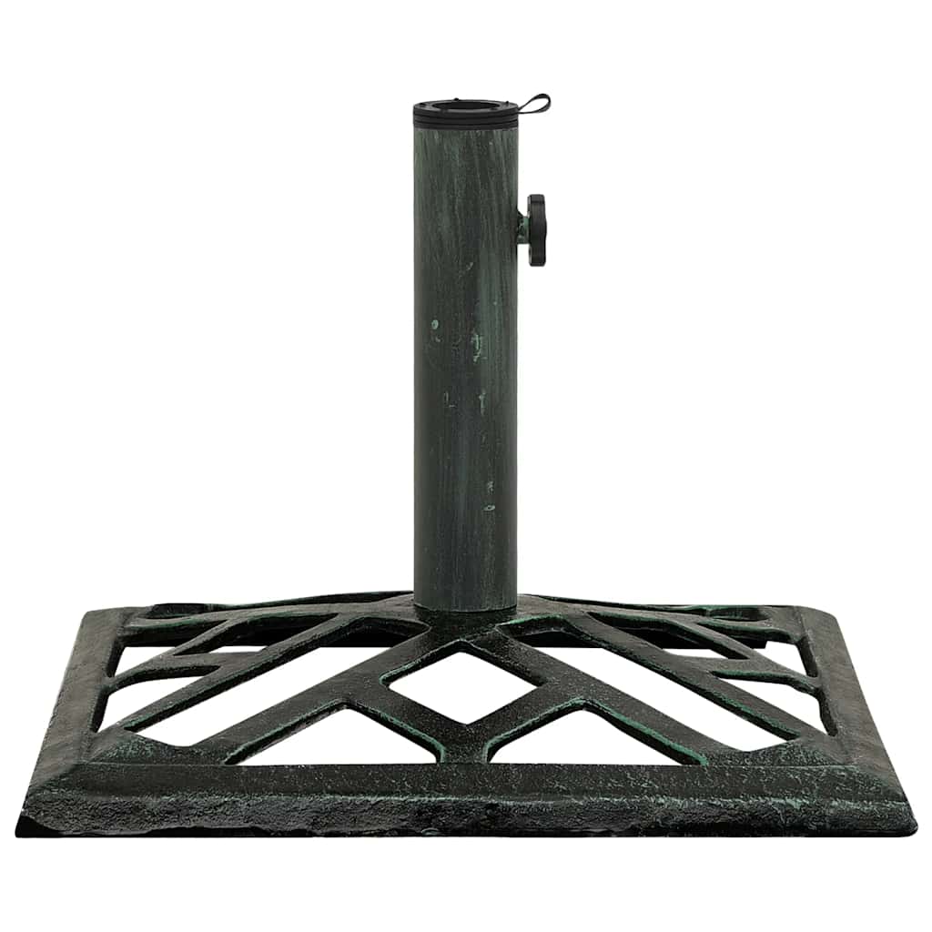 Parasollbase grønn 44x44x31 cm støpejern vidaXL