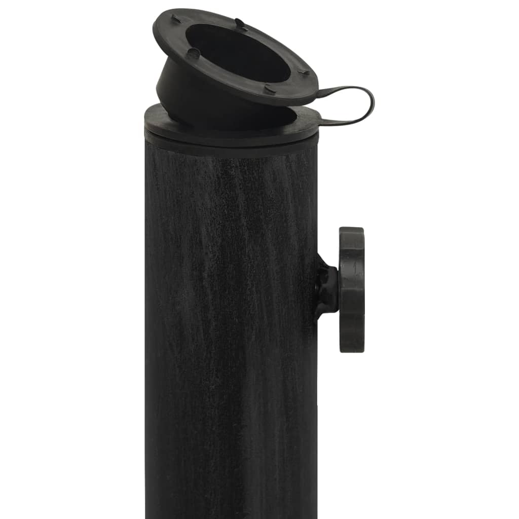 Parasollbase svart 44x44x31 cm støpejern vidaXL