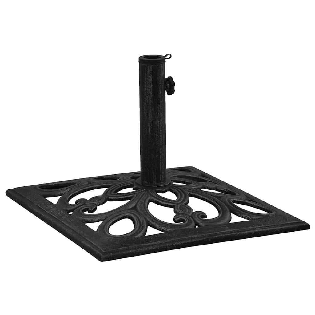 Parasollbase svart 47x47x33 cm støpejern vidaXL