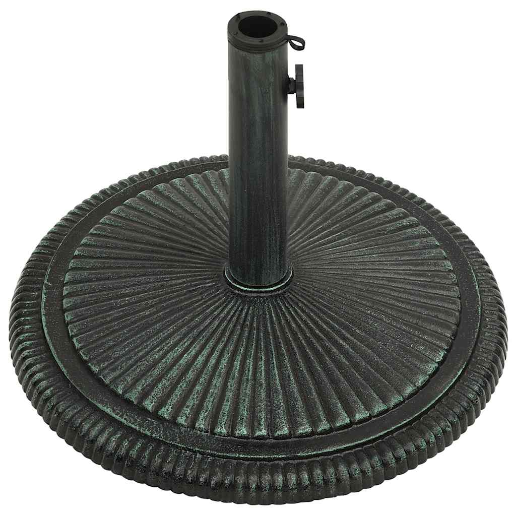 Parasollbase grønn 45x45x30 cm støpejern