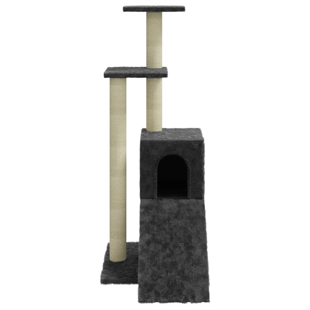 Kattetre med klorestolper i sisal mørkegrå 92 cm