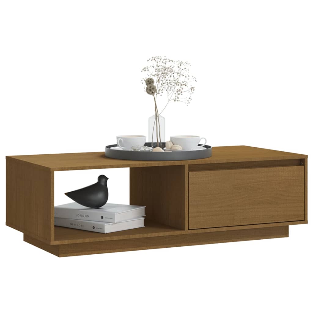 Salongbord 110x50x33,5 cm heltre furu honningbrun